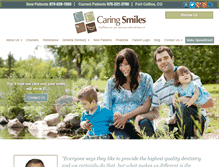 Tablet Screenshot of caringsmilesdental.com
